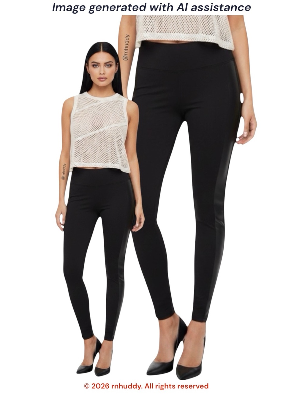 Athleta S black faux leather tux stripe metro pant
